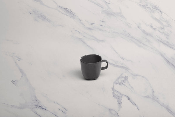 Ariane Earth 3 Oz Earth - Charcoal Black Porcelain Expresso Cup - 12/Case (AERARN510044009) - iFoodservice Online