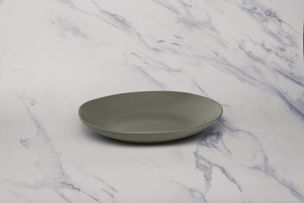 Ariane Earth 7 1/2" Earth - Mist Silver Porcelain Deep Plate - 6/Case (AERARN511012019) - iFoodservice Online