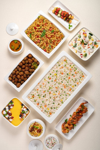 Ariane Gn 17 1/2'' x 4'' Buffet - Warm White Porcelain Pan Long Platter - 6/Case (AGNARN000011045) - iFoodservice Online