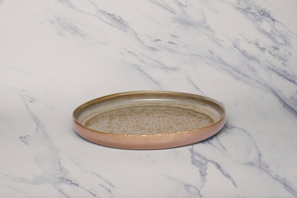 Ariane Island 9 5/6" Mohenjodaro Porcelain Organic Plate - 4/Case (AISARNC98111025) - iFoodservice Online