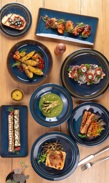Ariane Laps 5 1/8" Splash Denim Porcelain Saucer - 12/Case (ALPARND53014013) - iFoodservice Online