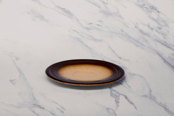 Ariane Laps 6 2/7" Sahara Porcelain Saucer - 12/Case (ALPARND63014016) - iFoodservice Online
