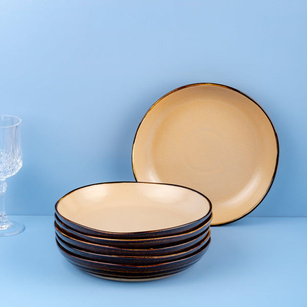 Ariane Laps 8 1/2" Sahara Porcelain Bowl - 6/Case (ALPARND63022021) - iFoodservice Online