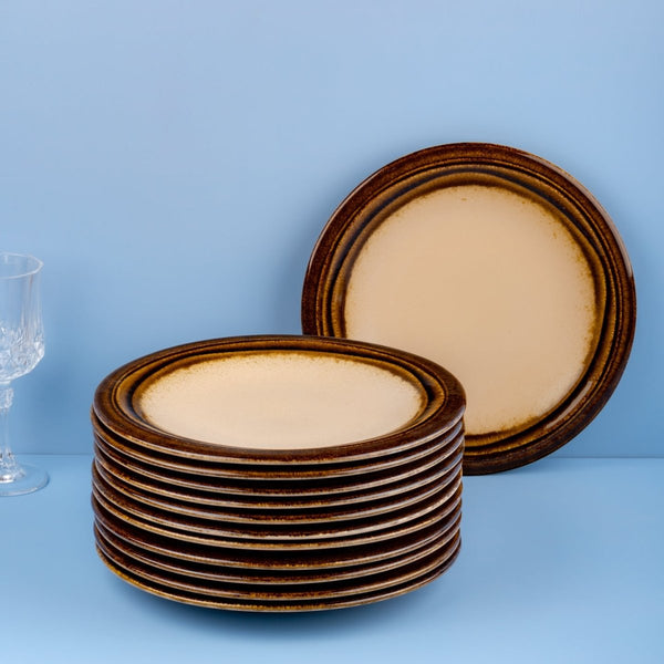 Ariane Laps 8 1/4" Sahara Porcelain Flat Plate - 6/Case (ALPARND63011021) - iFoodservice Online