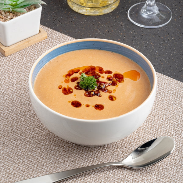 Ariane Modern 6" Twister Blue Porcelain Bowl - 6/Case (AMDARN264022015) - iFoodservice Online