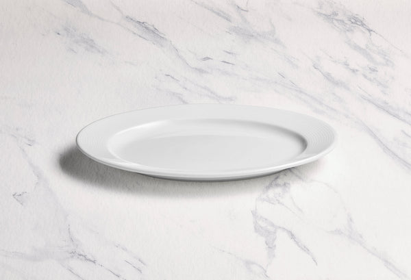 Ariane Prime 10 1/4" White Orba Porcelain Oval Platter - 12/Case (APRARN121015026) - iFoodservice Online