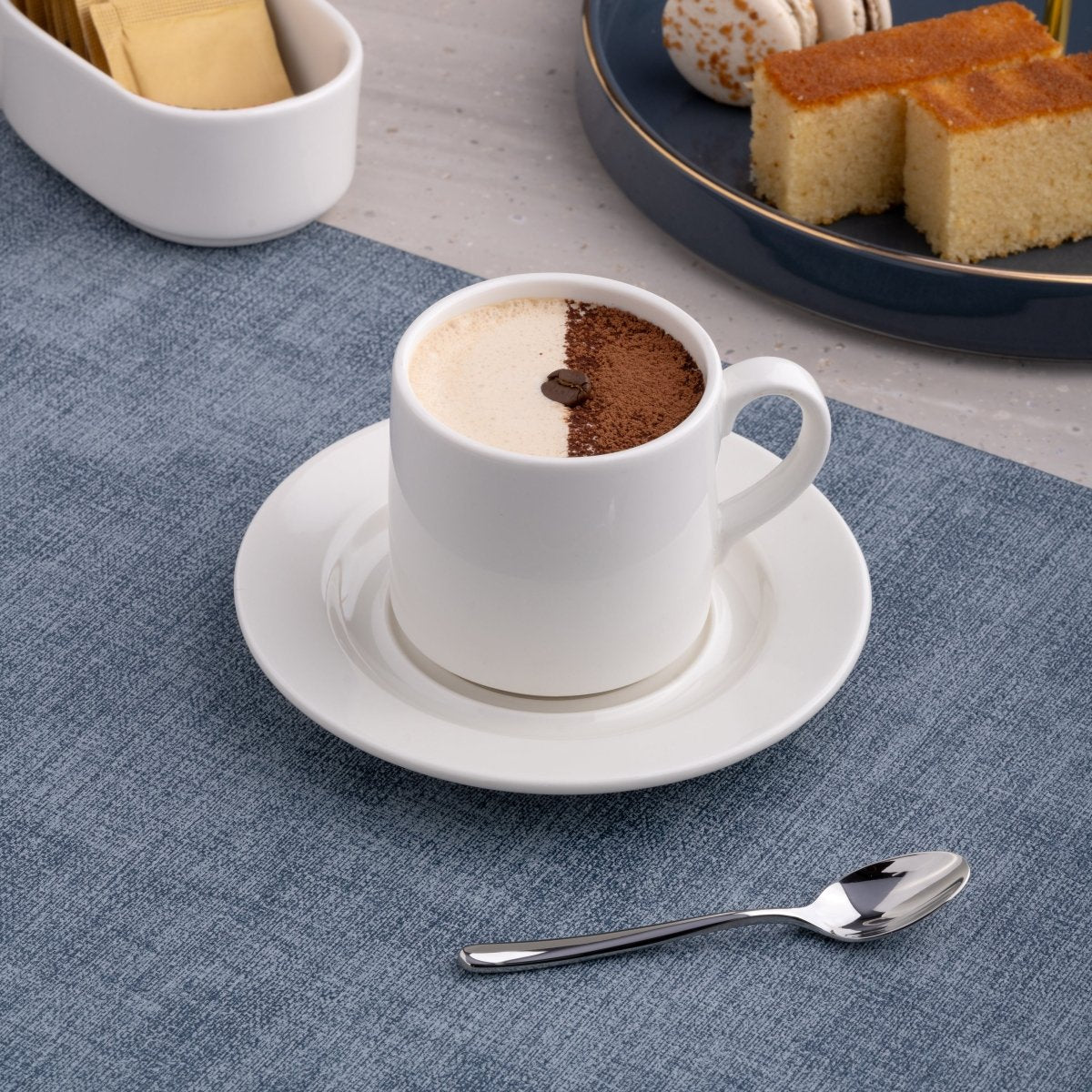 Ariane Prime 10 1/7 Oz Prime - Warm White Porcelain Stackable Mug - 6/Case (APRARN000053030) - iFoodservice Online