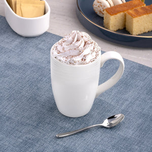 Ariane Prime 10 1/7 Oz White Eclipse Porcelain Mug - 6/Case (APRARN120054030) - iFoodservice Online