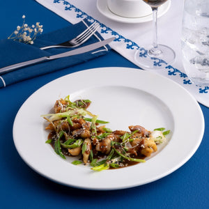 Ariane Prime 10 5/8" White Orba Porcelain Flat Plate - 12/Case (APRARN121011027) - iFoodservice Online