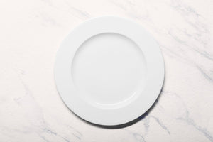 Ariane Prime 11 3/7" Prime - Warm White Porcelain Flat Plate - 6/Case (APRARN000011029) - iFoodservice Online