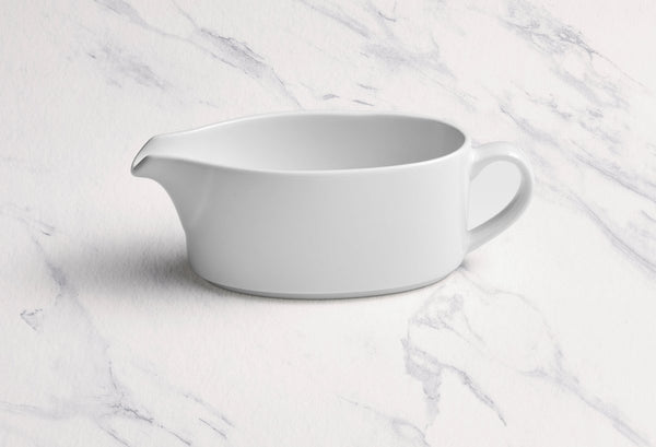 Ariane Prime 11 5/6 Oz Prime - Warm White Porcelain Oval Gravy Boat - 6/Case (APRARN000031035) - iFoodservice Online