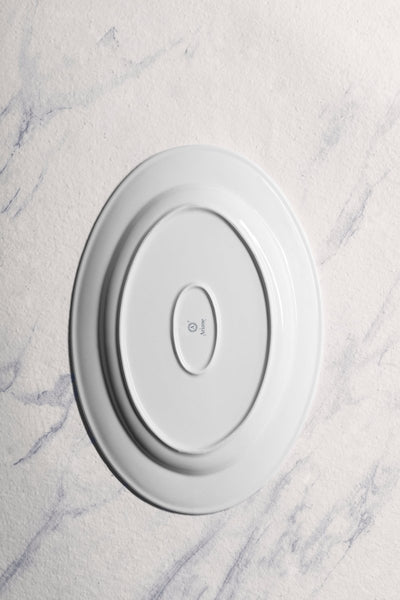 Ariane Prime 14 1/6'' x 8 2/3'' Eclipse White Porcelain Oval Platter - 6/Case (APRARN120015036) - iFoodservice Online