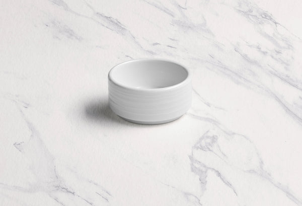 Ariane Prime 2 3/4" White Eclipse Porcelain Butter Ramekin - 12/Case (APRARN120075001) - iFoodservice Online