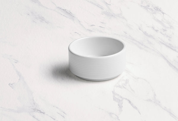 Ariane Prime 2 3/4" White Orba Porcelain Butter Ramekin - 12/Case (APRARN121075001) - iFoodservice Online