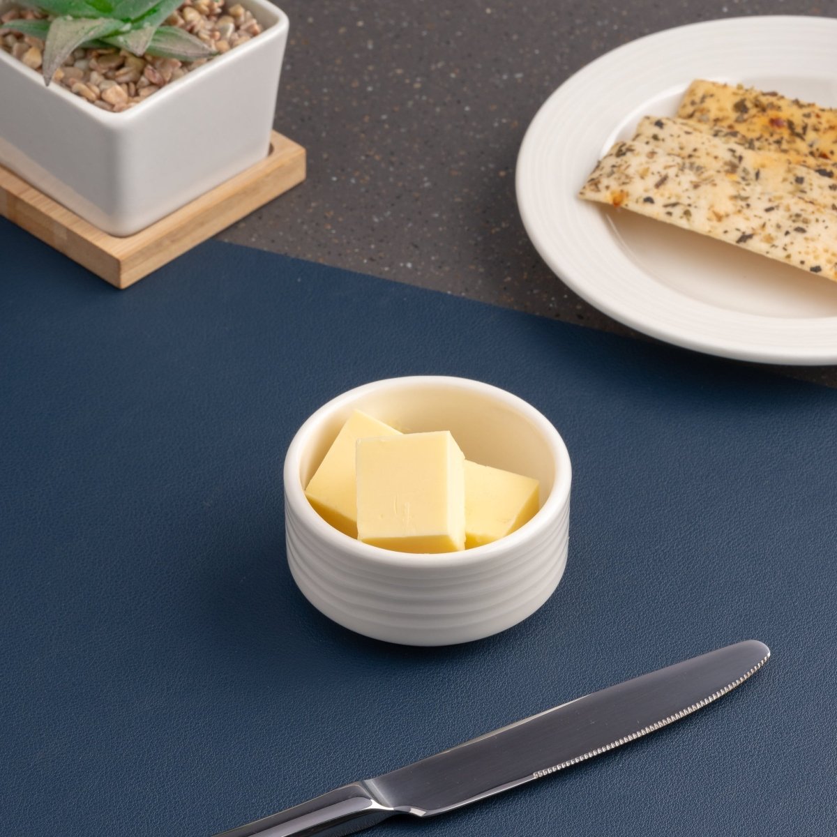 Ariane Prime 3 1/2" White Eclipse Porcelain Butter Ramekin - 12/Case (APRARN120075002) - iFoodservice Online