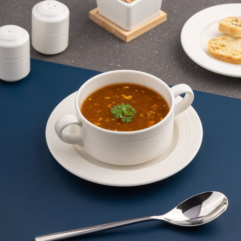 Ariane Prime 6 2/3" White Eclipse Porcelain Saucer - 12/Case (APRARN120014017) - iFoodservice Online
