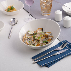 Ariane Prime 6" Prime - Warm White Porcelain Angular Bowl - 6/Case (APRARN000022002) - iFoodservice Online