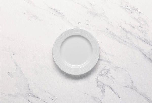 Ariane Prime 6" White Eclipse Porcelain Flat Plate - 12/Case (APRARN120011015) - iFoodservice Online