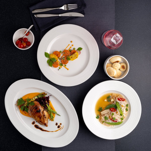 Ariane Prime 6" White Eclipse Porcelain Saucer - 12/Case (APRARN120014015) - iFoodservice Online