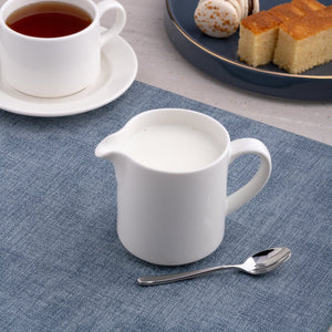Ariane Prime 8 4/9 Oz Orba White Porcelain Creamer With Handle - 12/Case (APRARN121064025) - iFoodservice Online