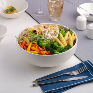 Ariane Prime 9" Prime - Warm White Porcelain Bowl - 2/Case (APRARN000022023) - iFoodservice Online