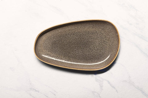 Ariane Retail 13 2/5" Freckles Porcelain Upala Plate - 4/Case (ARTARNC97101015) - iFoodservice Online