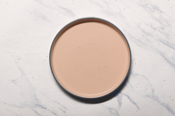 Ariane Selas 10 5/8" Selas - Dark Sand Dots Porcelain Short Rim Stackable Plate - 4/Case (ASEARNA07B11027) - iFoodservice Online