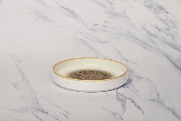 Ariane Selas 6" Jaguar Porcelain Stackable Plate - 4/Case (ASEARND52A11015) - iFoodservice Online