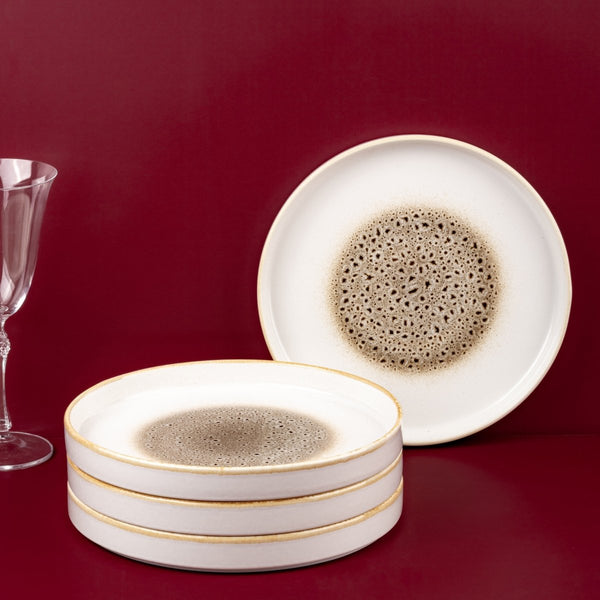 Ariane Selas 6" Jaguar Porcelain Stackable Plate - 4/Case (ASEARND52A11015) - iFoodservice Online
