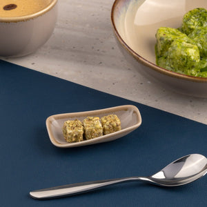 Ariane Vital 3 1/7" x 1 2/3" Splash Beige Porcelain Rectangle Plate - 24/Case (AVRARN257011008) - iFoodservice Online