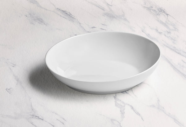Ariane Vital Coupe 11" Vital Coupe - Warm White Porcelain Coupe Round Wok Deep Plate - 6/Case (AVCARN000012003) - iFoodservice Online