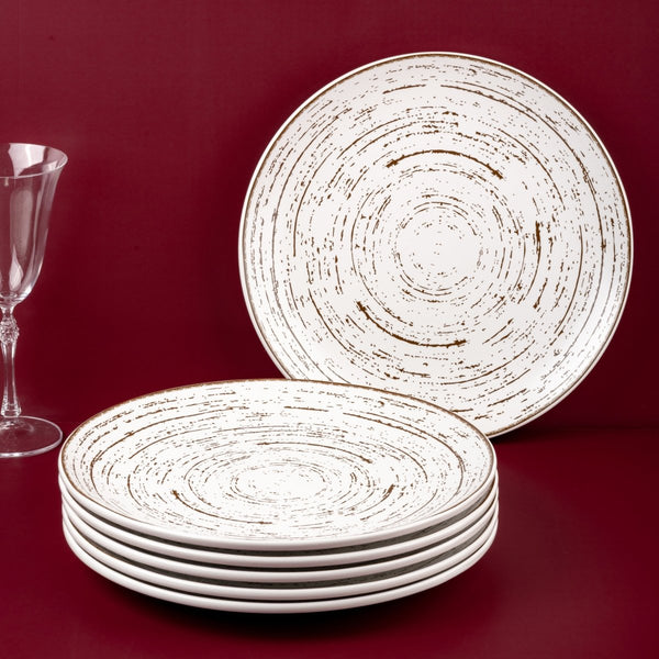 Ariane Vital Coupe 12 1/5" Tornado - White Matt Porcelain Coupe Round Rimless Plate - 6/Case (AVCARN427011031) - iFoodservice Online