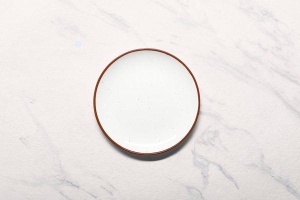 Ariane Vital Coupe 7" Terra Arena Porcelain Coupe Round Rimless Plate - 12/Case (AVCARN205011018) - iFoodservice Online