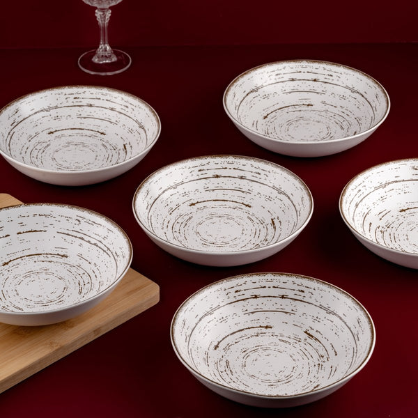 Ariane Vital Coupe 7" Tornado - White Matt Porcelain Coupe Round Deep Plate - 6/Case (AVCARN427012018) - iFoodservice Online