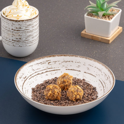 Ariane Vital Coupe 7" Tornado - White Matt Porcelain Coupe Round Deep Plate - 6/Case (AVCARN427012018) - iFoodservice Online