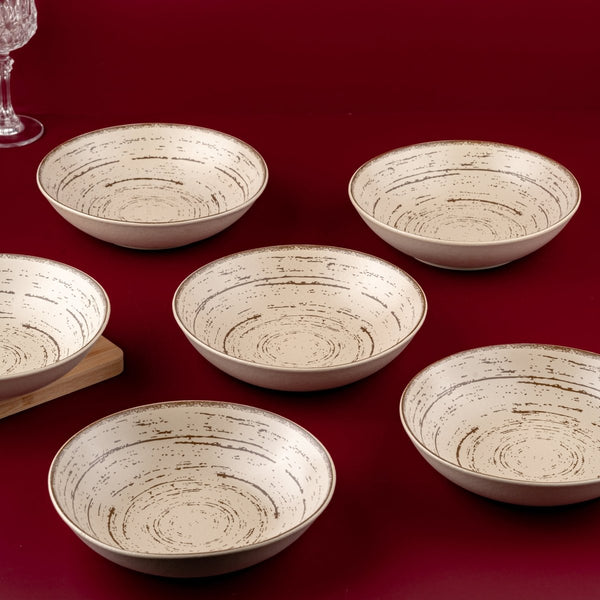 Ariane Vital Coupe 7" Tornado - White Porcelain Coupe Round Deep Plate - 6/Case (AVCARN428012018) - iFoodservice Online