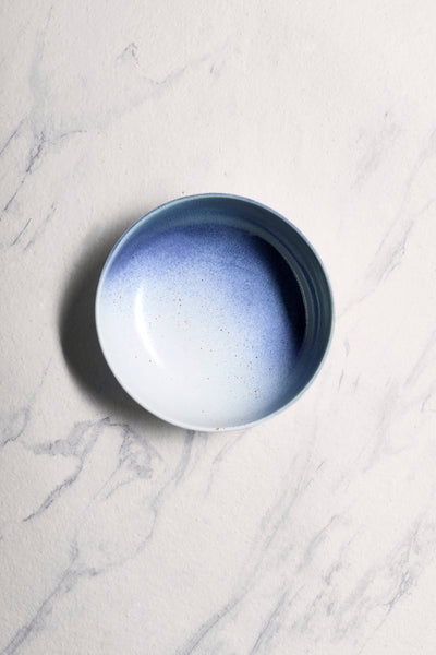 Ariane Vital Coupe 7" White & Blue Porcelain Bowl - 4/Case (AVCARND65022018) - iFoodservice Online