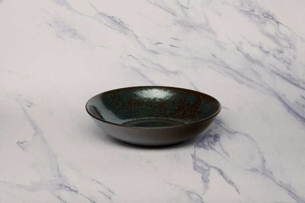 Ariane Vital Coupe 8 1/4" Equinox Black Porcelain Coupe Round Deep Plate - 6/Case (AVCARND66012001) - iFoodservice Online