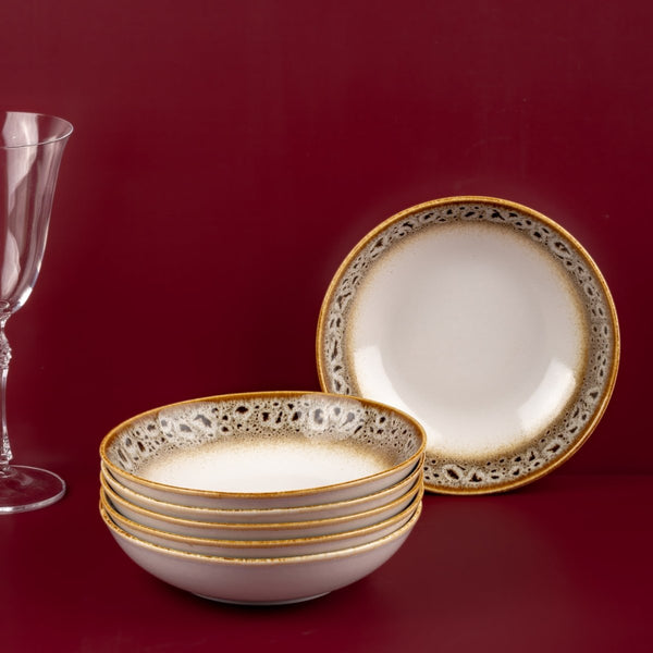 Ariane Vital Coupe 8 1/4" Jaguar White Porcelain Coupe Round Deep Plate - 6/Case (AVCARND51012001) - iFoodservice Online