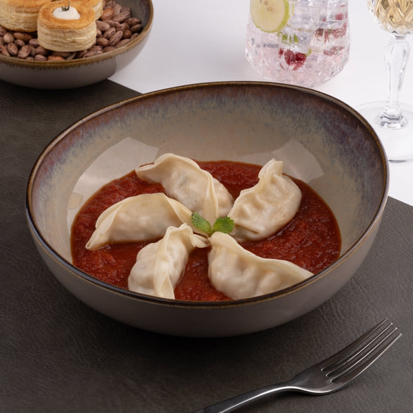 Ariane Vital Coupe 8 1/4" Splash Beige Porcelain Coupe Bowl - 4/Case (AVCARN257022021) - iFoodservice Online