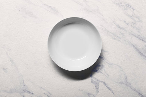 Ariane Vital Coupe 8 1/4" Vital Coupe - Warm White Porcelain Coupe Round Deep Plate - 6/Case (AVCARN000012001) - iFoodservice Online