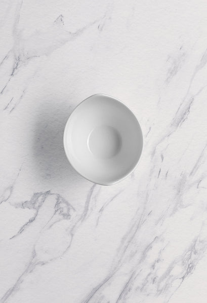 Ariane White 3 1/2" x 3 1/7" x 2 4/9” Miniature Porcelain Curved Rim Bowl - 18/Case (AMNARN000101004) - iFoodservice Online