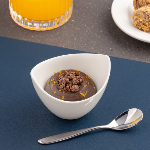 Ariane White 3 1/2" x 3 1/7" x 2 4/9” Miniature Porcelain Curved Rim Bowl - 18/Case (AMNARN000101004) - iFoodservice Online