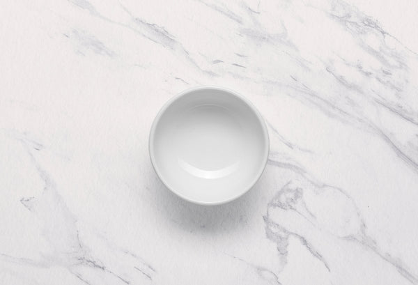 Ariane White 4 1/5" x 2 1/2" x 1 3/4” Miniature Porcelain Conical Bowl - 18/Case (AMNARN000101021) - iFoodservice Online