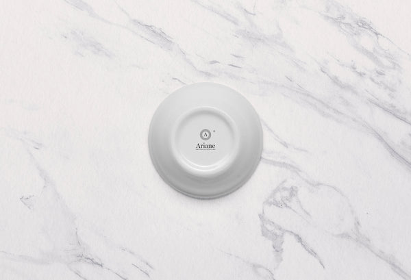 Ariane White 4 1/5" x 2 1/2" x 1 3/4” Miniature Porcelain Conical Bowl - 18/Case (AMNARN000101021) - iFoodservice Online