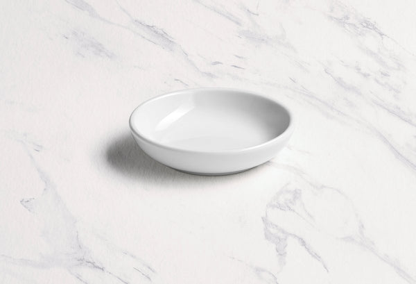 Ariane White 4" Prime - Warm White Porcelain Butter Pad - 12/Case (APRARN000086010) - iFoodservice Online