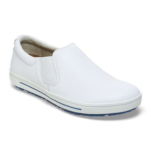 Birkenstock Shoes QO400 Leather in White/White Color, Regular Width (1011 241) - iFoodservice Online
