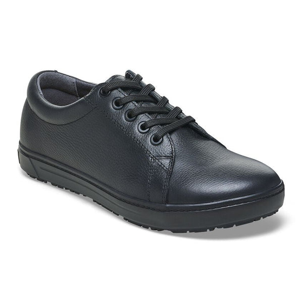 Birkenstock Shoes QO500 Leather in Black/Black Color Regular Width, (1021 021) - iFoodservice Online