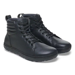 Birkenstock Shoes QO700 Leather in Black/Black Color Regular Width, (R 1020 881) - iFoodservice Online