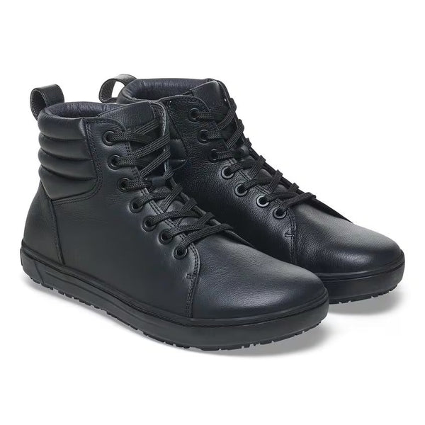 Birkenstock Shoes QO700 Leather in Black/Black Color Regular Width, (R 1020 881) - iFoodservice Online